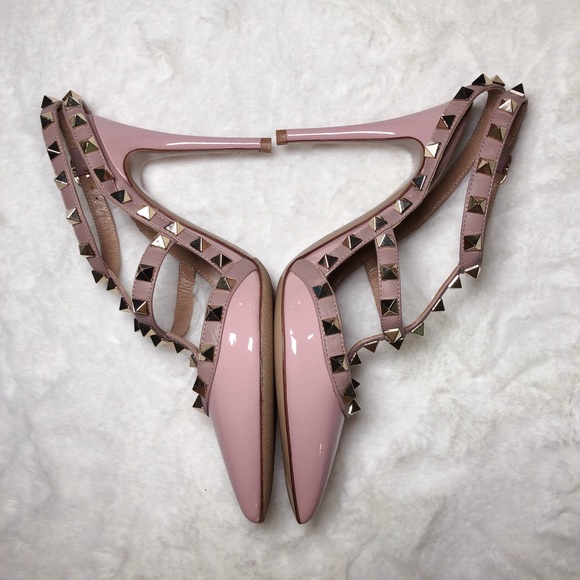 ❤️SOLD❤️Valentino rockstud pink slingbacks 35.5 - Picture 3 of 7